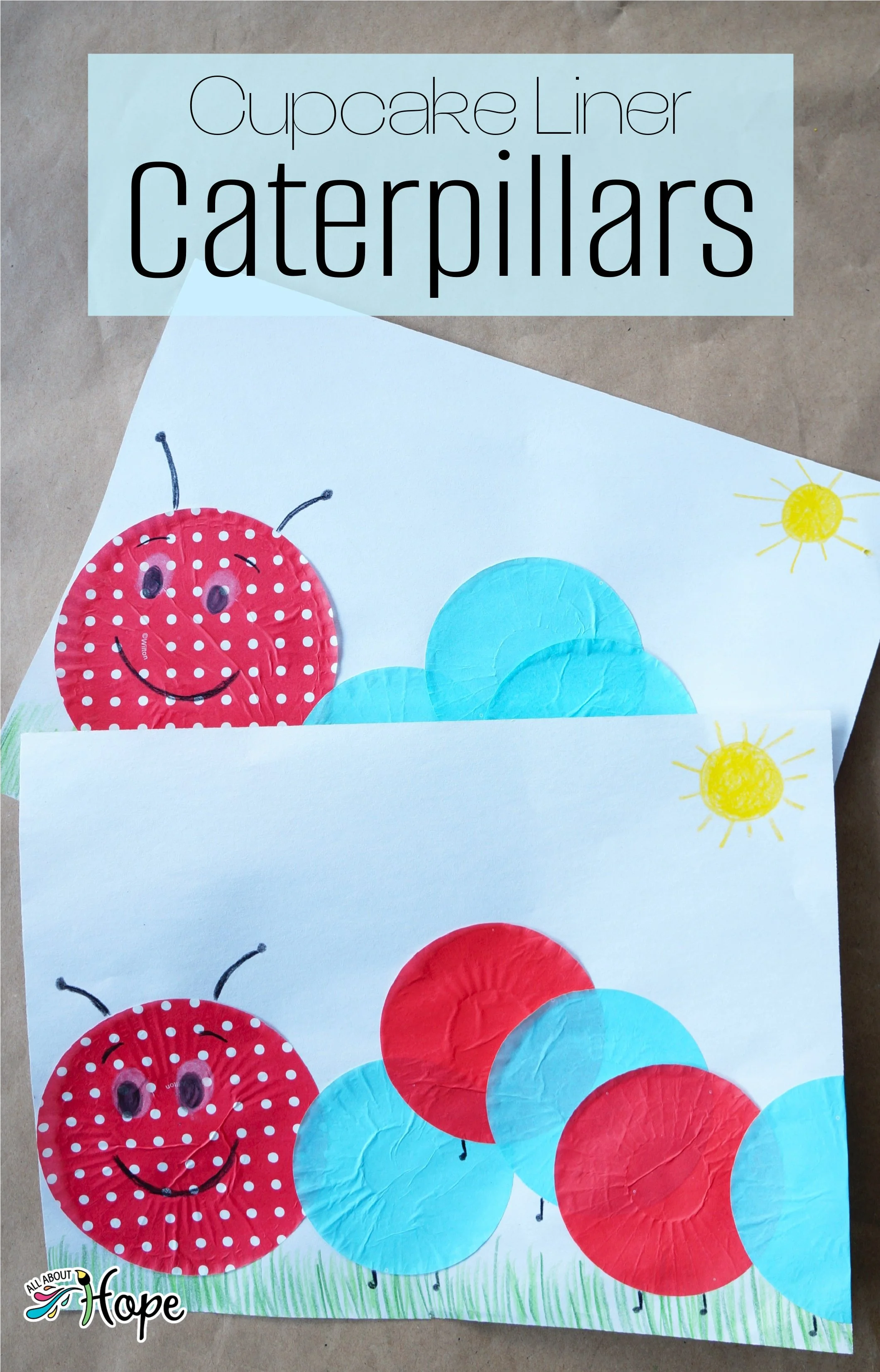 Cupcake Liner Caterpillars