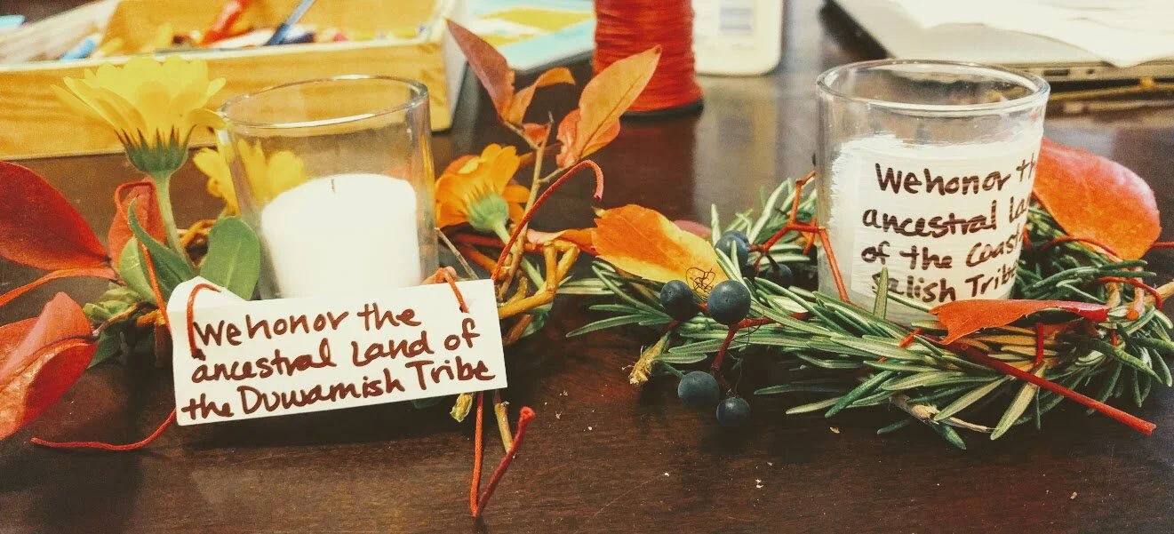 My family and I made these candles for our ancestor meal last year, a simple gesture to recognize the ancestral land of the Duwamish (specific to the Seattle area) and Coast Salish (the broader Puget Sound).