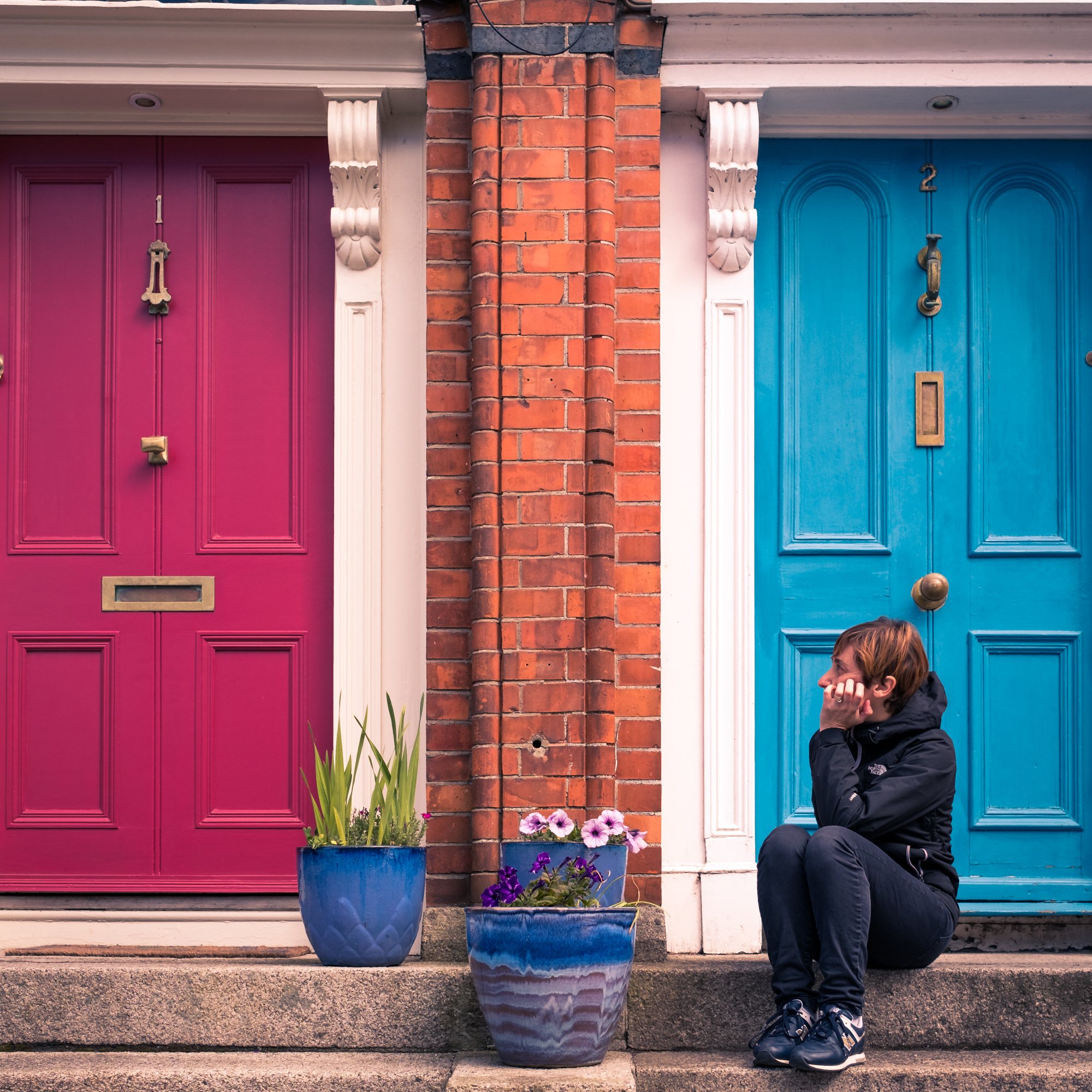 "You probably have heard about the famous 'Doors of Dublin.' There are many legends on how and when the famous vibrant-colored doors came into being. One says it all started by women to avoid their drunk husbands coming home and knocking on other people's doors, another one says that when Queen Victoria died, England ordered Irish citizens to paint the doors black in mourning but the Irish rebelled and took out the bright paints instead. Probably the most accurate story is that during the early 18th-century residents of Georgian Dublin started painting their front doors whatever color struck their fantasy to differentiate their homes from others." Photo by Giuseppe Milo .