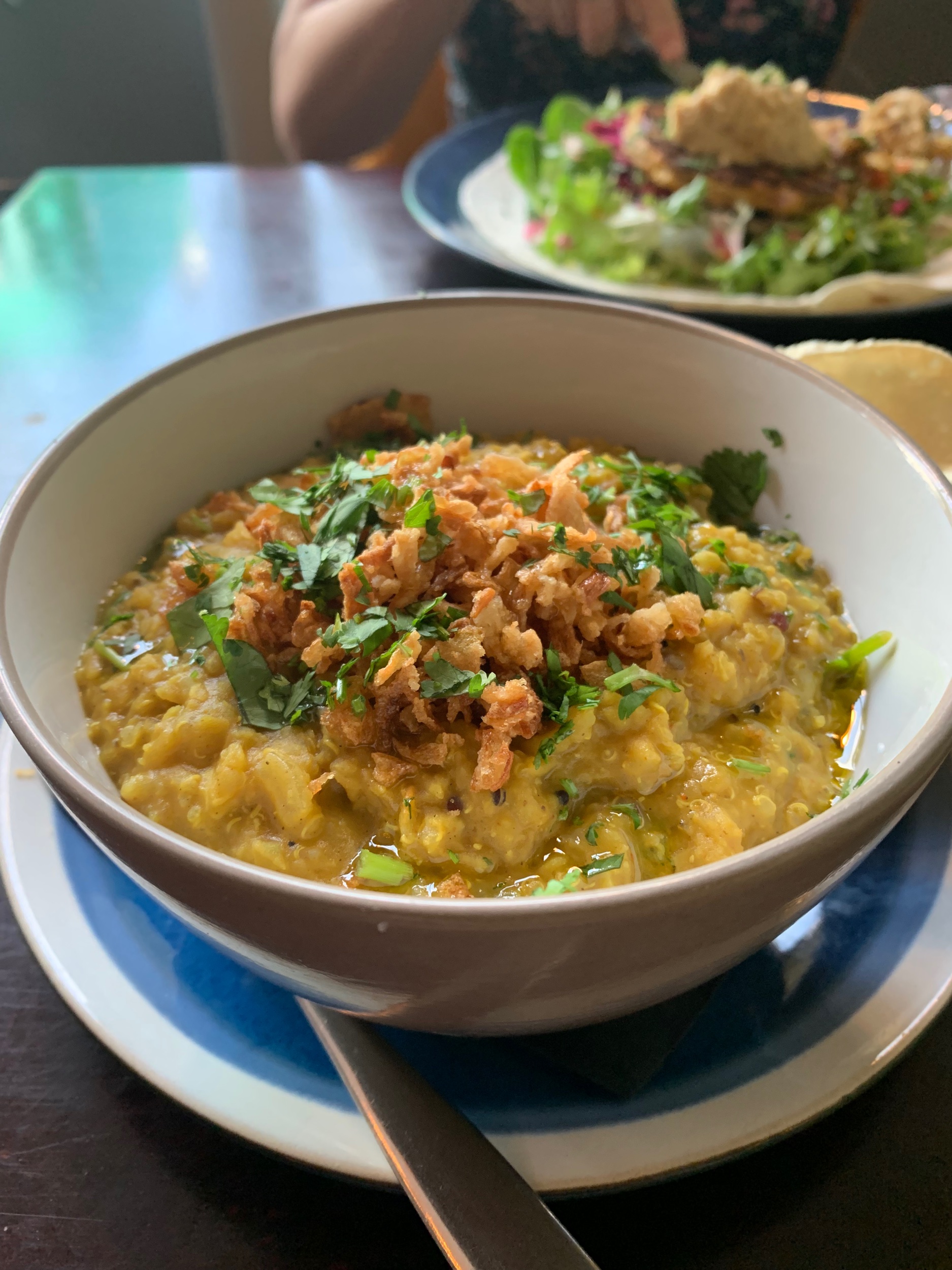 Beano’s . A veggie cafe with free wifi and a welcoming atmosphere. They are open for breakfast but close early around dinner.