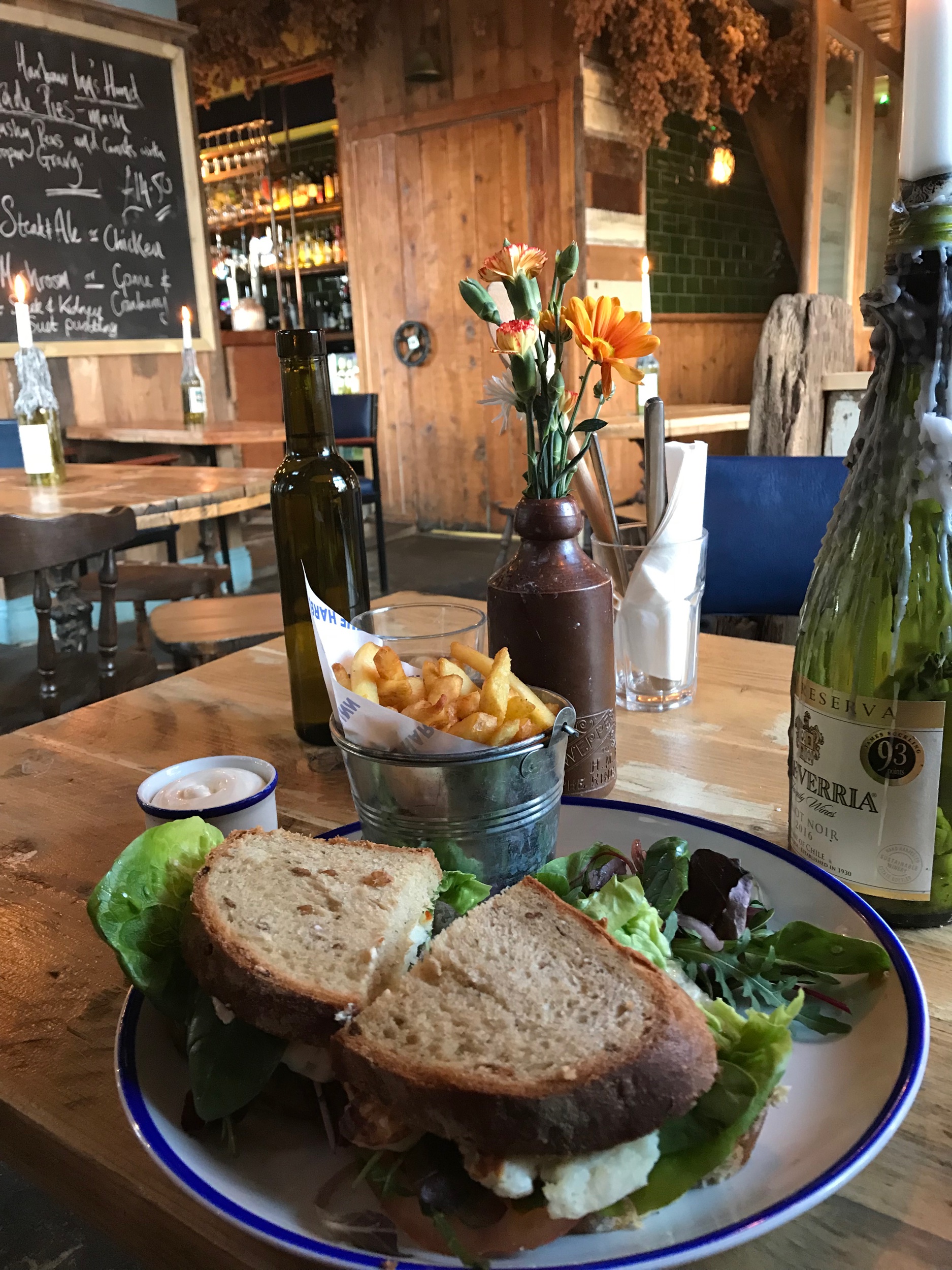 The Harbour Inn . A cozy pub under the same ownership as Luben’s, The Pullman, and a few other Folkestone establishments. Like most pubs in Folkestone, you’ll find a veggie option for Sunday roast.