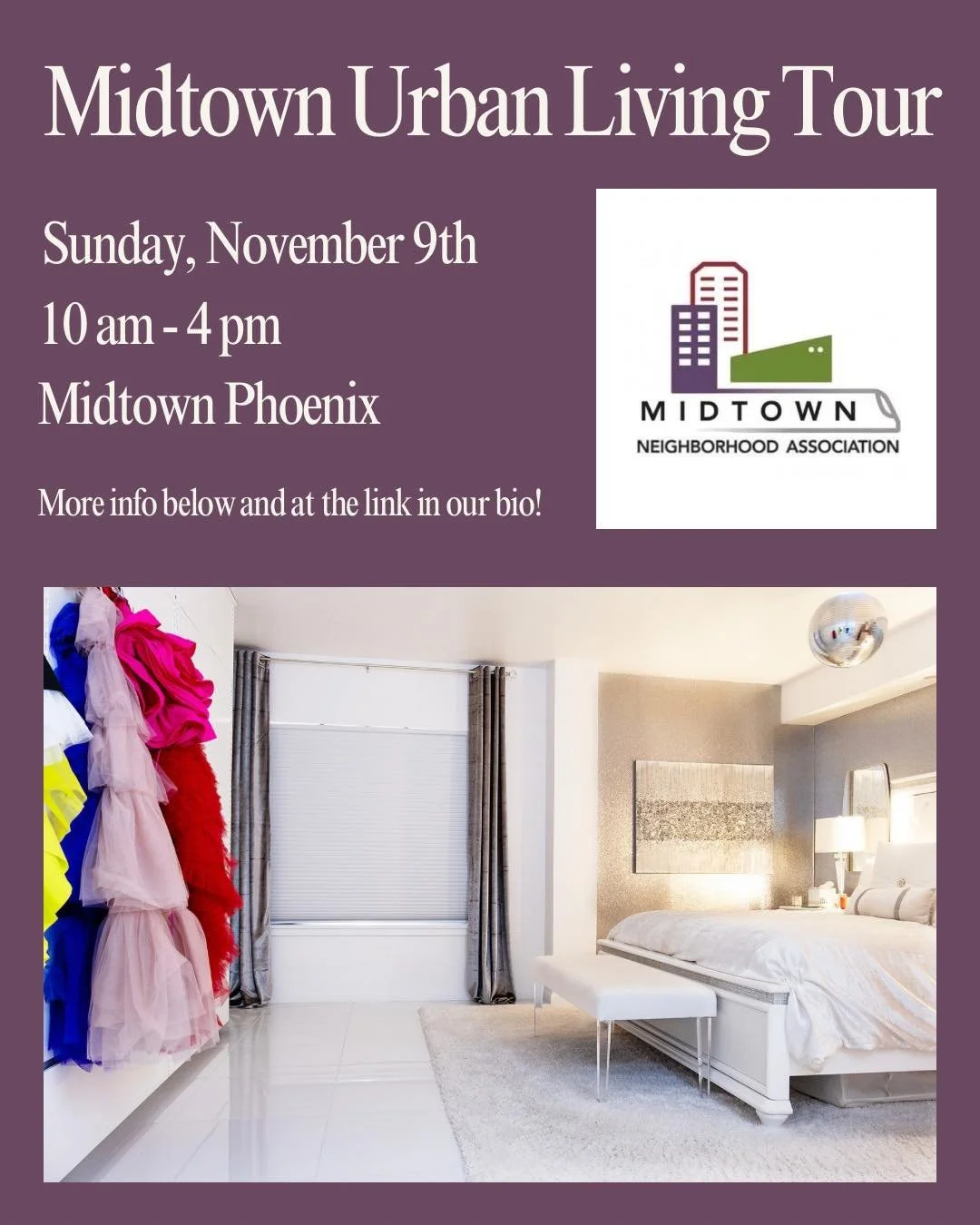 We&rsquo;re just over 3 weeks away from the Midtown Urban Living Tour! 🌵⏰ Don&rsquo;t wait&mdash;get your tickets today. Discover how Midtown Phoenix beautifully blends historic charm with modern living. 

📅 Sunday, November 9, 2025 | 10AM-4PM

Tic