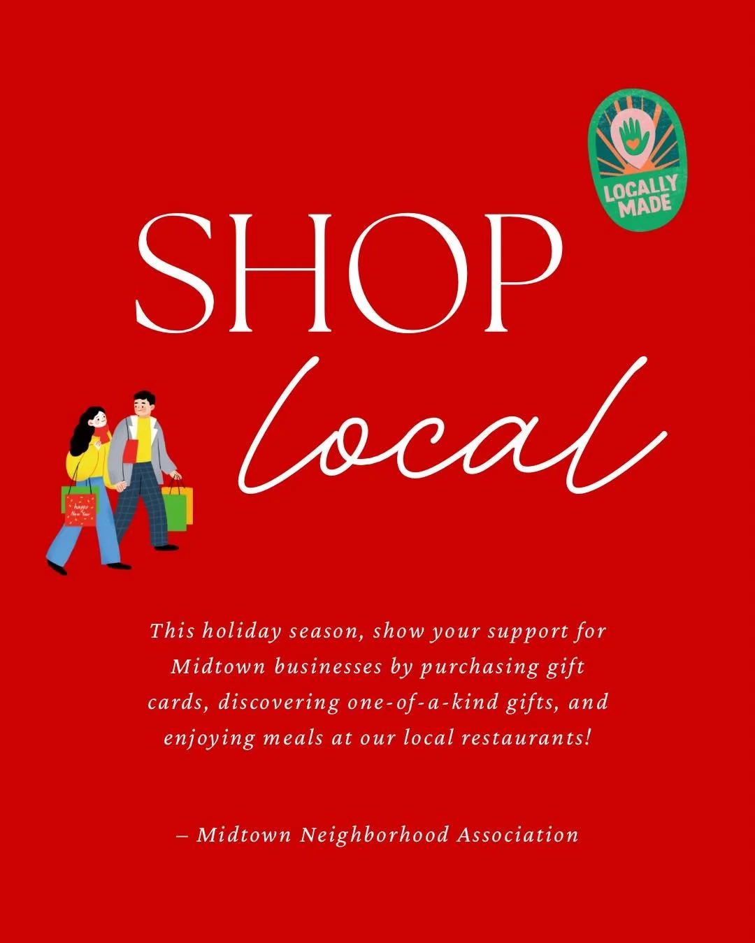 Midtown Phoenix thrives when we support the businesses that make it unique. This holiday season, shop and support local! 

💛 Buy gift cards
💛 Shop for local, one-of-a-kind finds
💛 Grab takeout or dine-in at neighborhood favorites

Every small purc