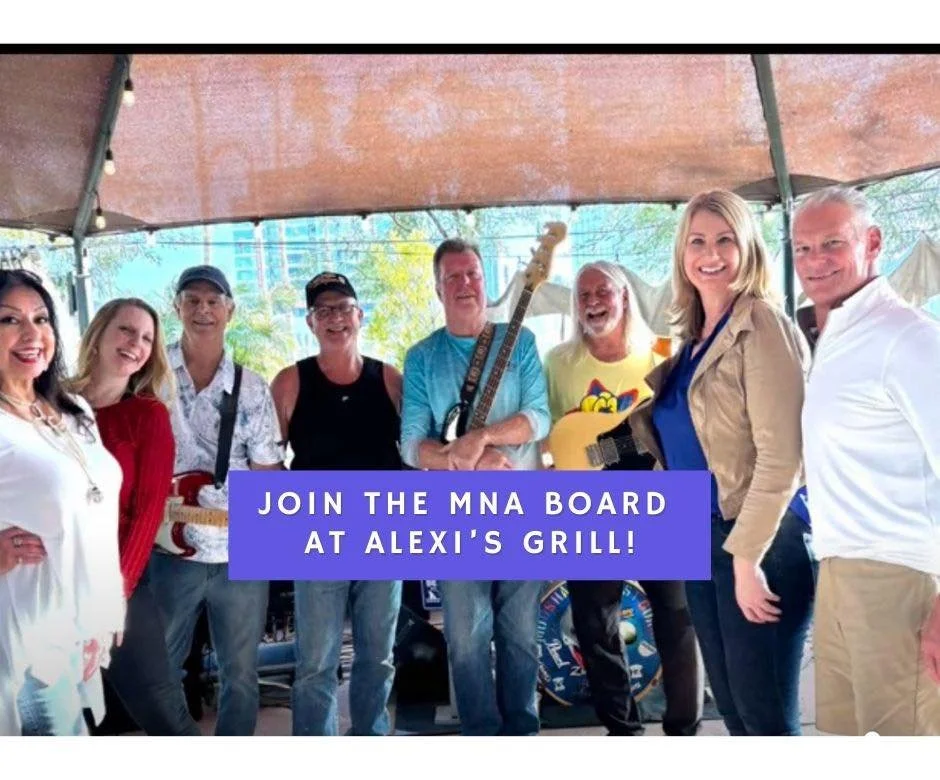 Come mingle with MNA! There will be food, drinks, and a chance to connect with the MNA Board while supporting a local Midtown business.

When: Saturday, January 31st, 2-4:30PM
Where: Alexi's Grill, 3550 N Central, Phoenix, Arizona 85012, for live mus