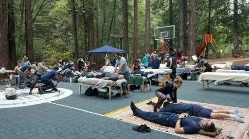 Integrative Healing Clinic to support first responders at Alliance Redwoods in Camp Meeker. Photo:Misha Miller