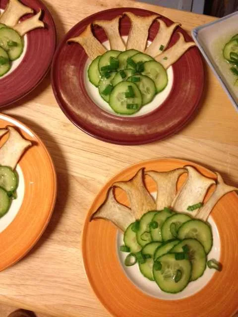 Trumpet Royale with Cucumber and Ponzu