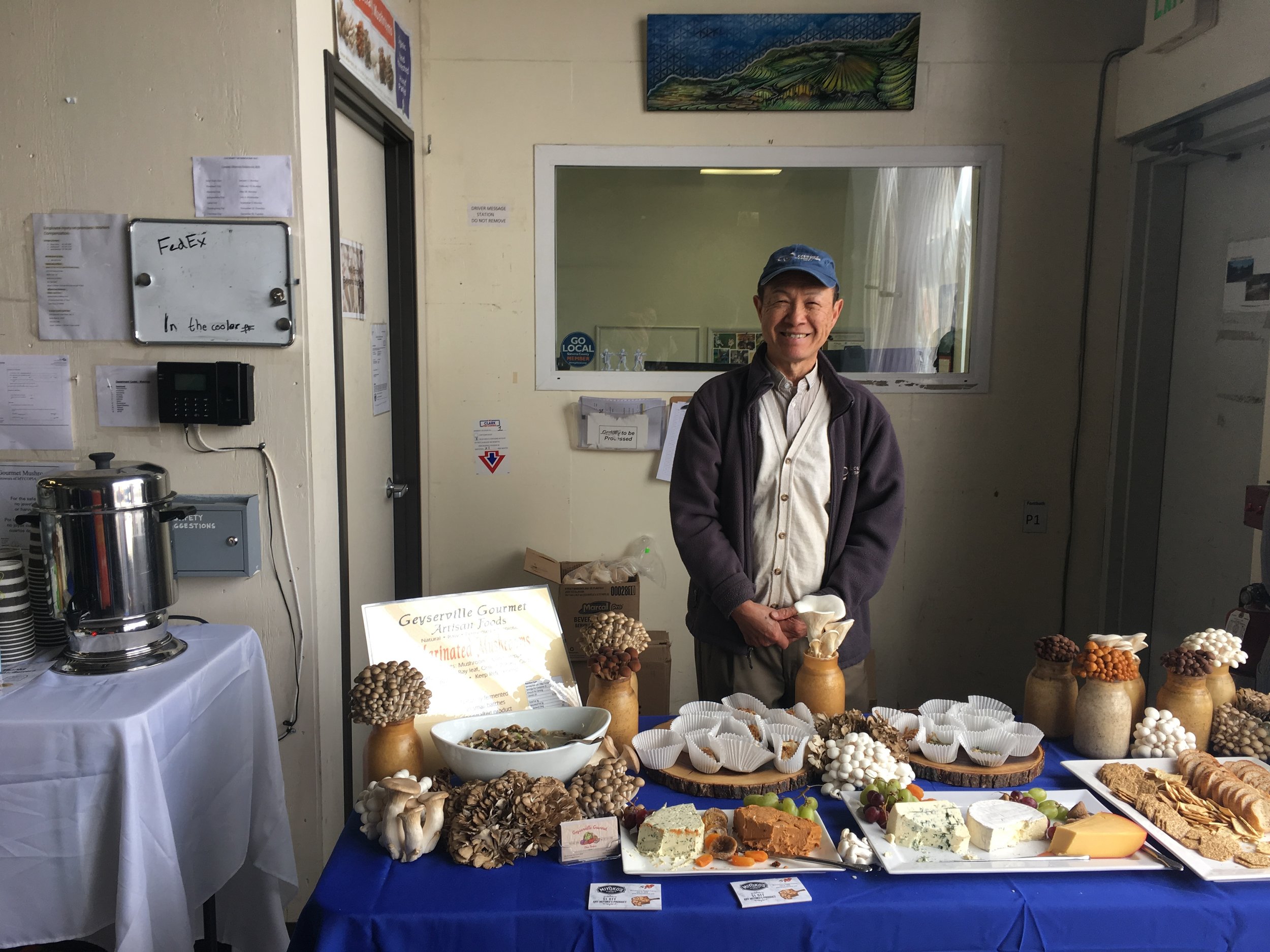  Richard, who has been with the farm for its entire history, presides over a gourmet spread 