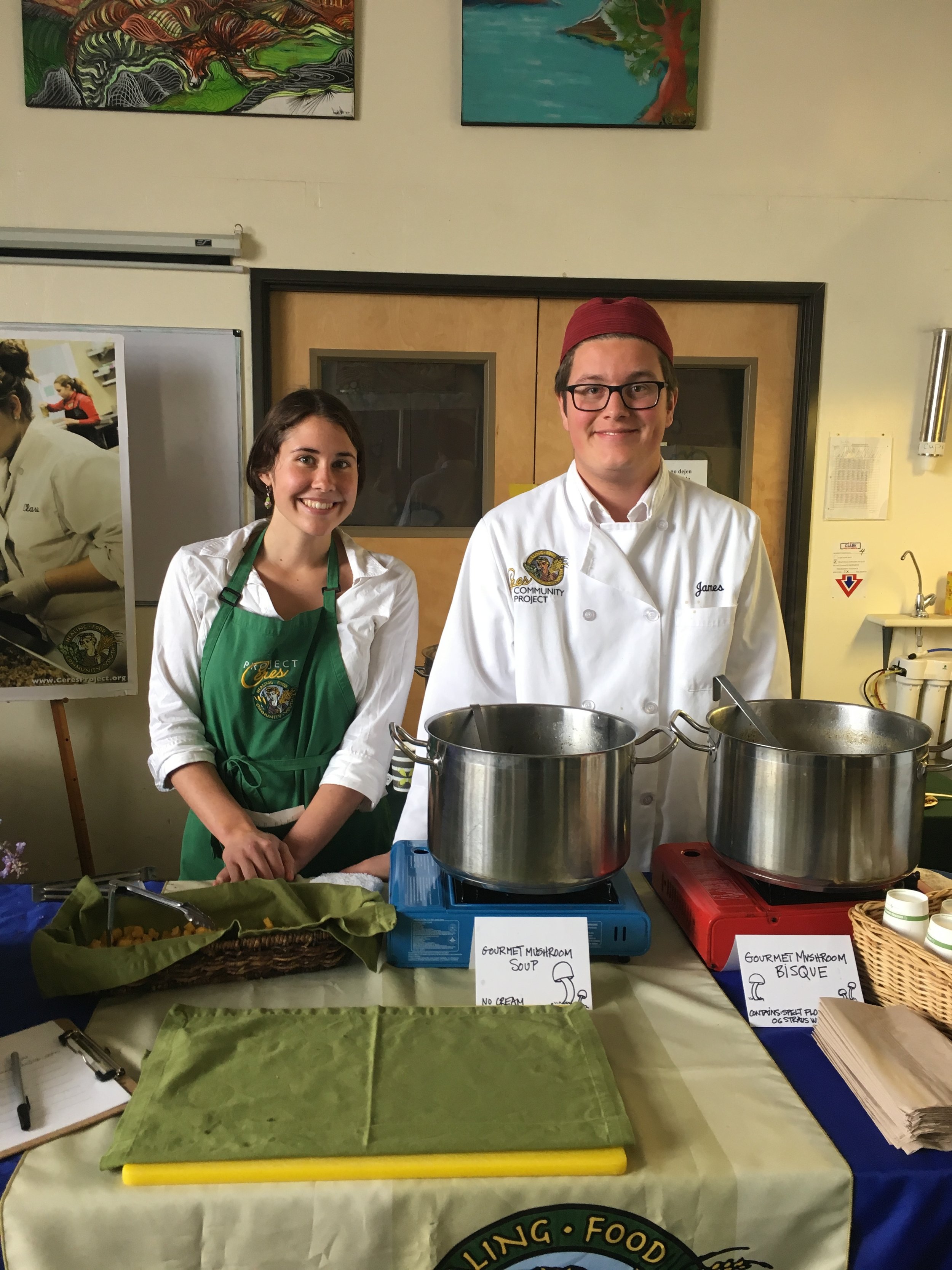  Ceres Community Project volunteers with a mushroom soup 