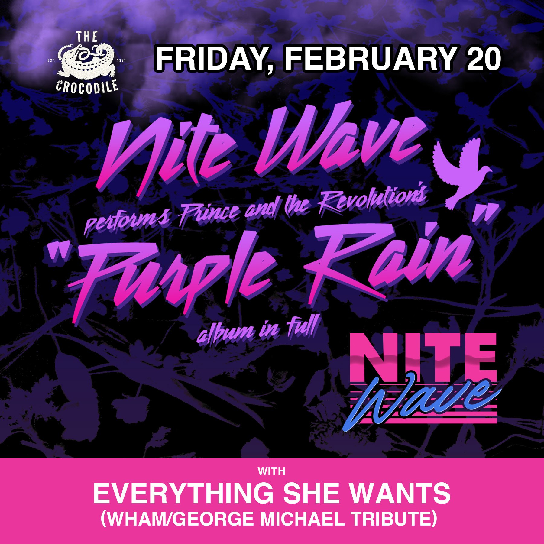 Purple Rain/Wham Tribute Night - Seattle Crocodile