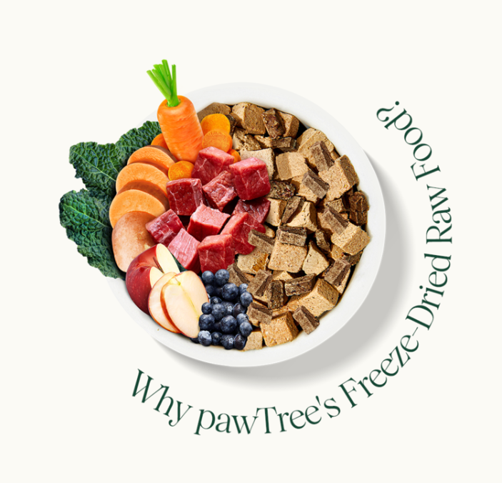 Taylormade feeds PawTree Freeze Dried Raw to all of our dogs