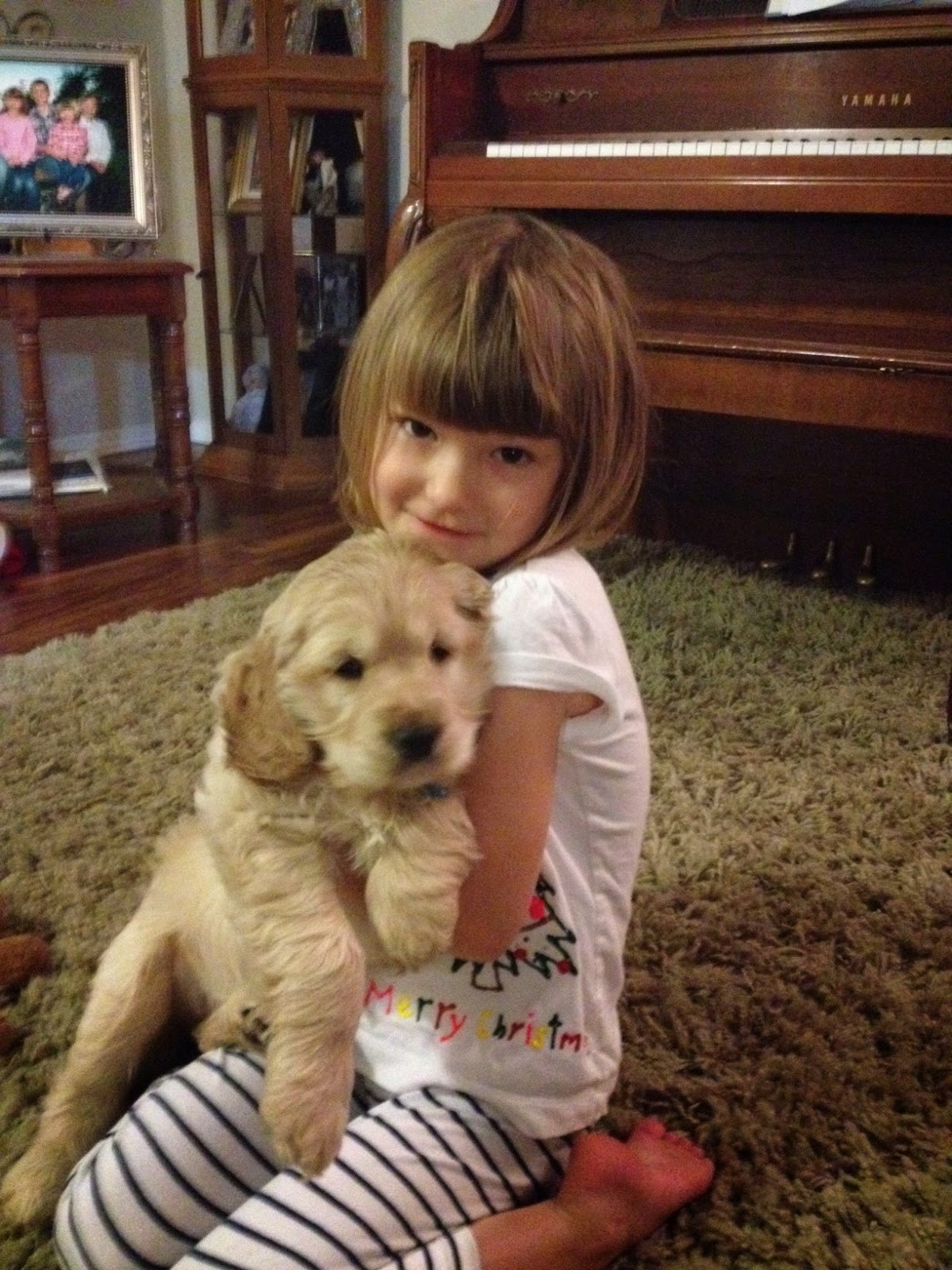 Our sweet daughter Sadie with her puppy Piper Paulette