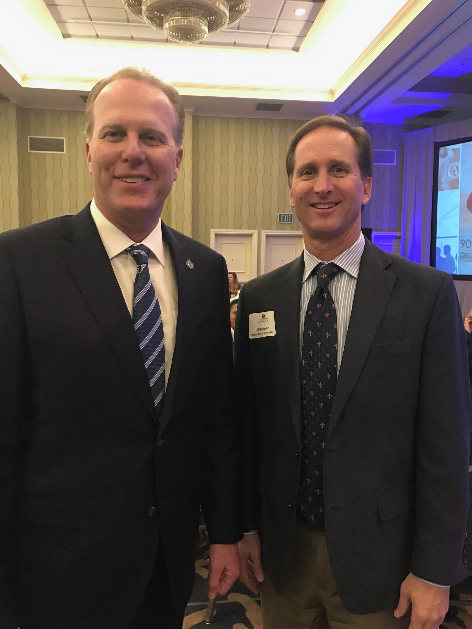 Jeff Harper with San Diego Mayor, Kevin Faulconer