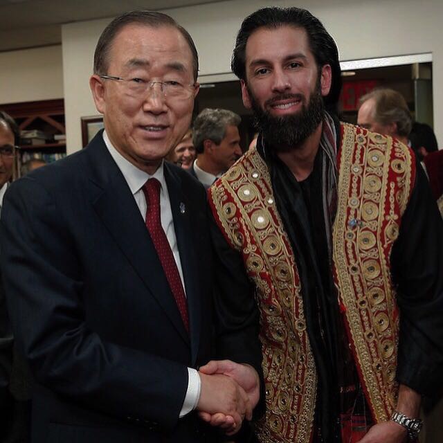 United Nations Ban Ki Moon celebrating a 70 year relationship between Afghanistan &amp; UN