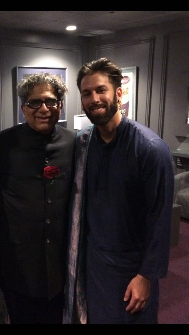 Deepak Chopra and I prior to our Rumi Symphony performance