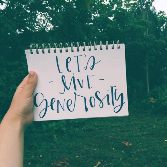 When I met generosity