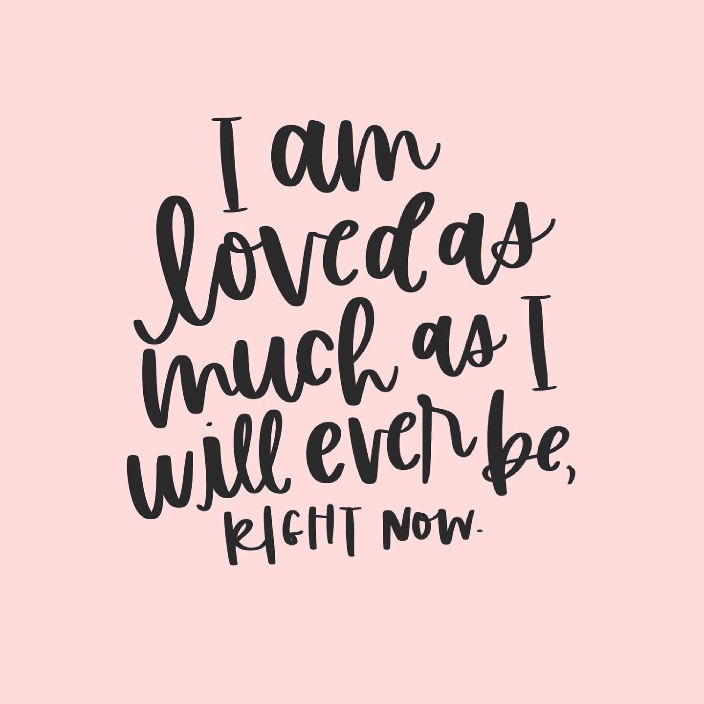 &ldquo;I am loved as much as I will ever be, right now.&rdquo; Those words slipped out of my mouth when I was talking to my friend @jenniferdukeslee today on her Instagram Live, all about singleness. (You can watch the replay in her feed!) ⁣
⁣
As I l