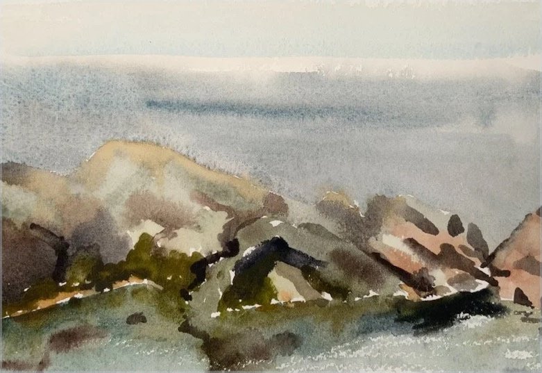 Belderrig, 2025, watercolor, 6.5x 9 in