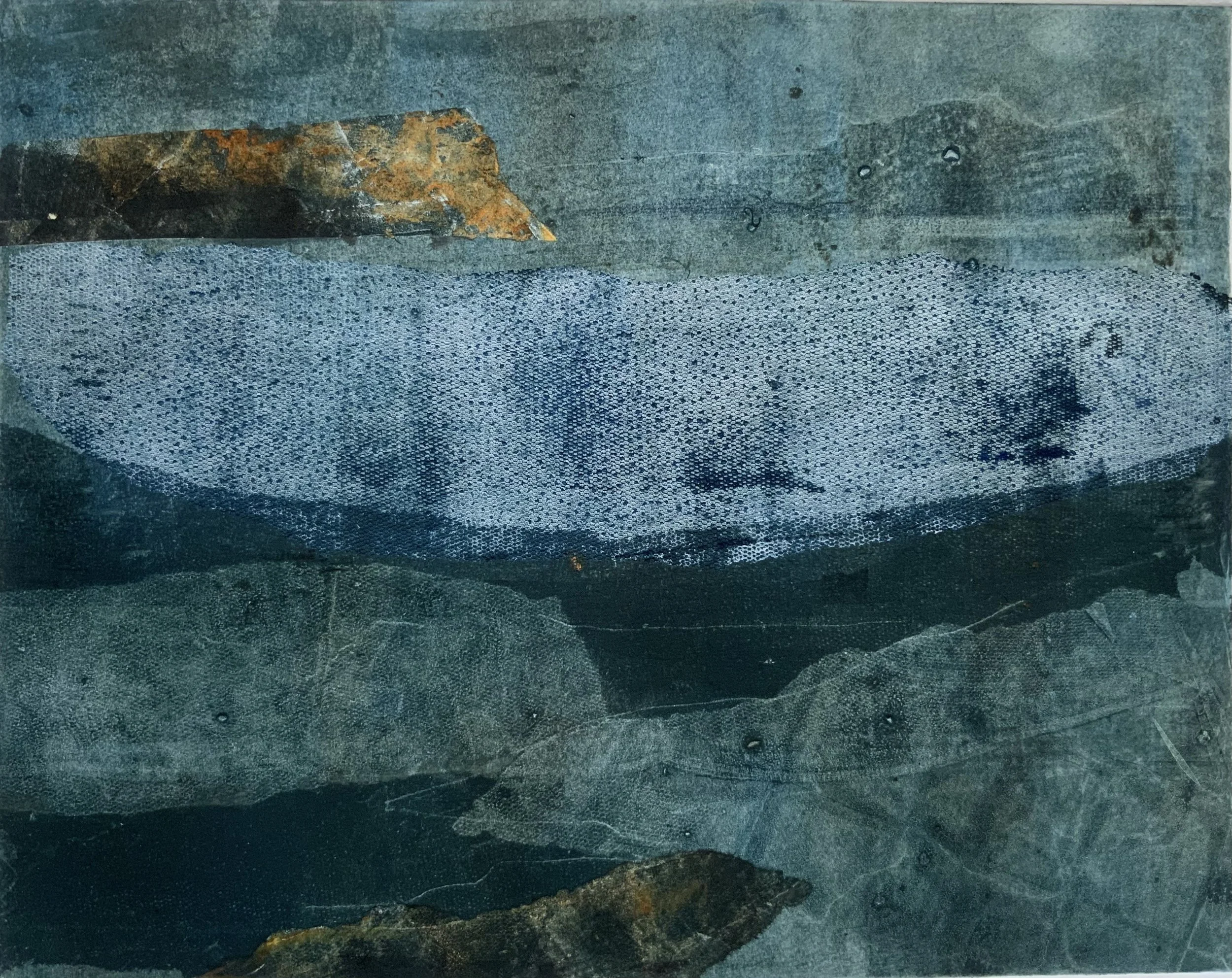 Portacloy, 2025, monotype, 12x15 in