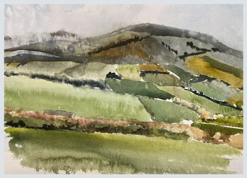 Rain from the North, 2025, watercolor, 