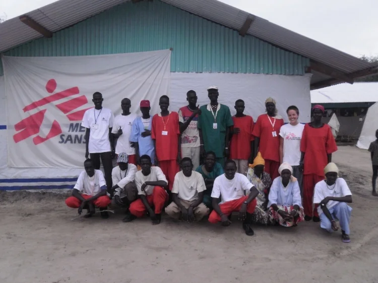 A group of Lankien clinic team members, late 2010. You can tell which one is me.