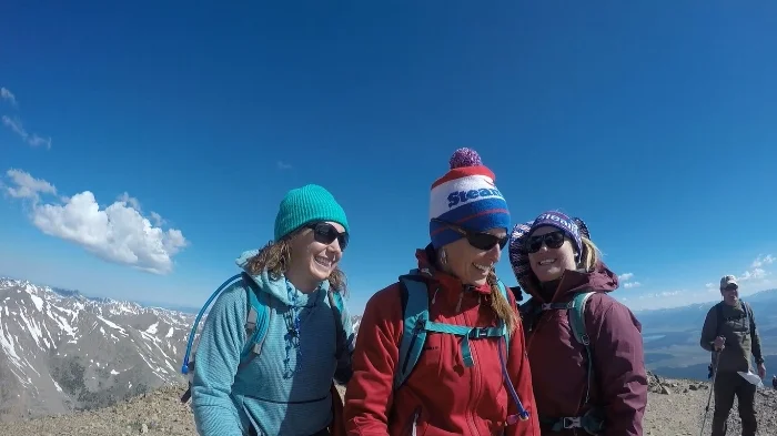 Summit of Mt. Elbert, facing Mt. Massive. July 4th, 2017.
