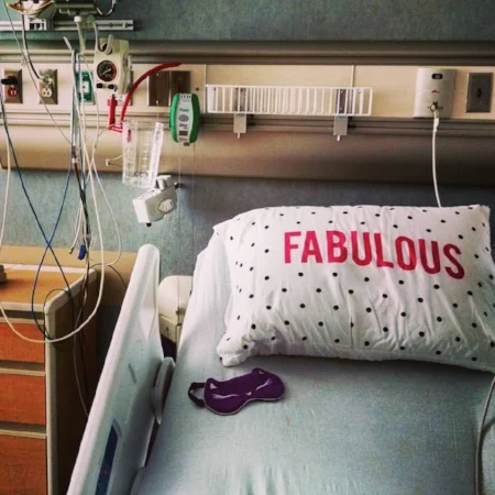 Deanna's hospital bed always had a bit of special flair. Jackson, MS, September 2016.