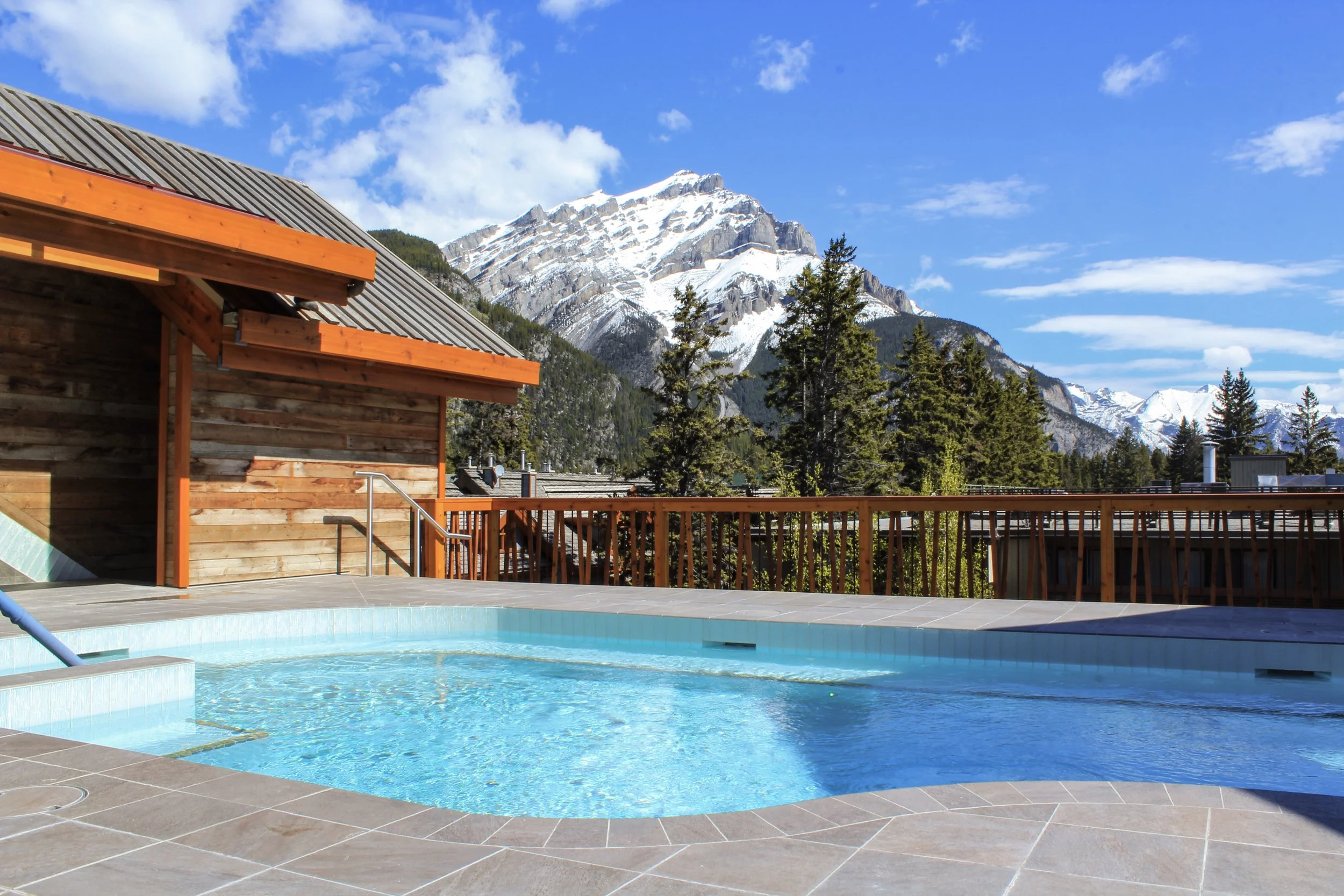 Rooftop hot tub at the Moose Hotel & Suites