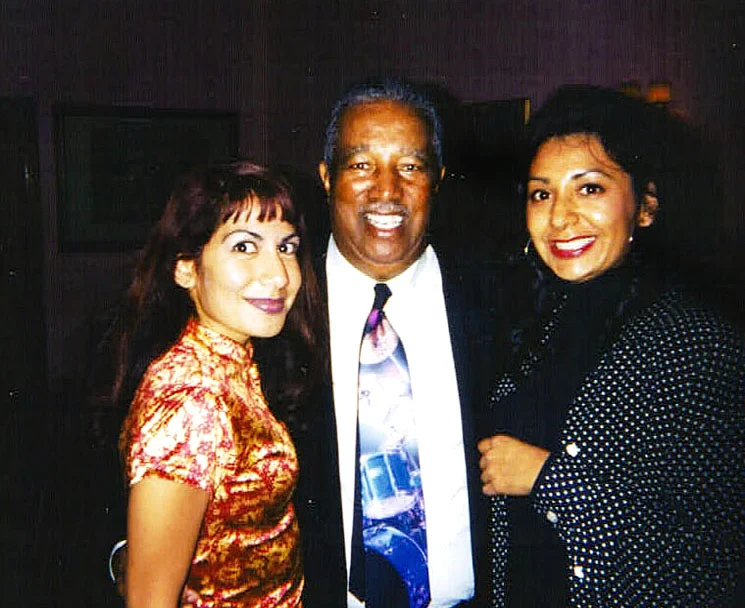 My sister Olivia, the legendary bassist Ray Brown and me!