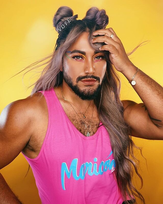 Happy Pride 2020 from this Maricon 🌈 🇵🇷 &bull;
Don&rsquo;t get tired. Keep protesting. Keep learning. Keep your mind and your heart open. Vote. Have tough conversations. Be proud. 💯
Skin:
@labseries 
@uomabeauty Say What Foundation Bronze Venus a