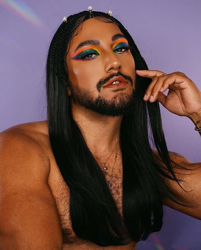 What&rsquo;s Pride mean to me? 🌈 
The first time I posted a photo of myself wearing makeup on Instagram I was shaking as I hit post. I only had the courage to do it witnessing the openness of my LGBTQ+ community. I hope my visibility as a gay, latin