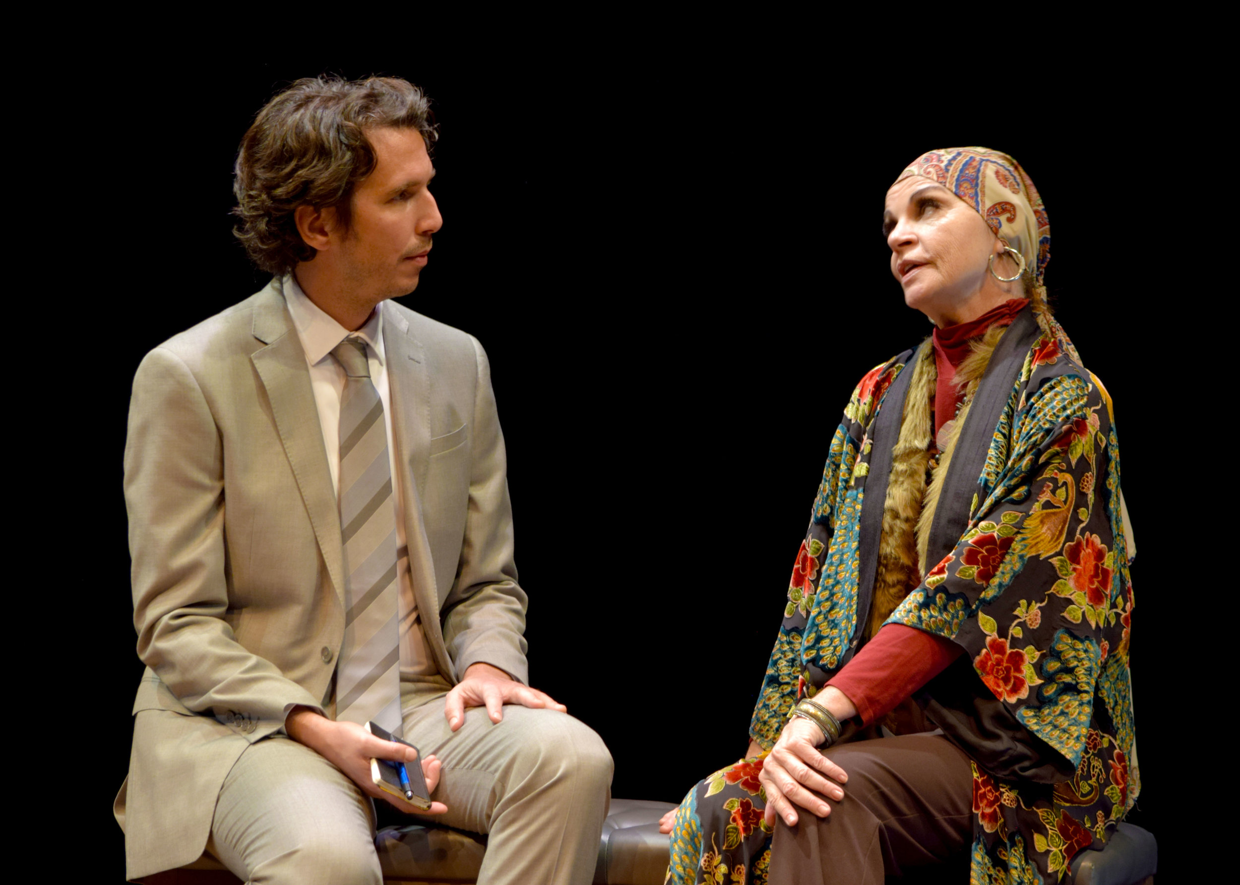  James Liebman and Martha Hackett in the west coast premiere of Edward Albee’s Occupant at the Garry Marshall Theatre. Photo by Chelsea Sutton. 