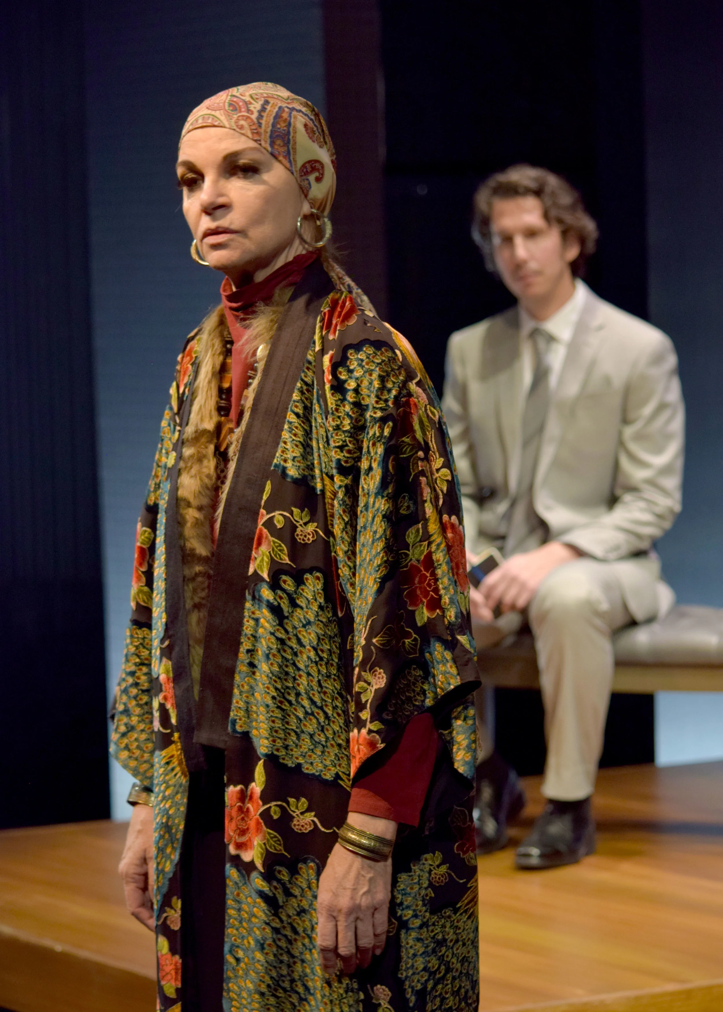 Martha Hackett and James Liebman in the west coast premiere of Edward Albee’s Occupant at the Garry Marshall Theatre. Photo by Chelsea Sutton.