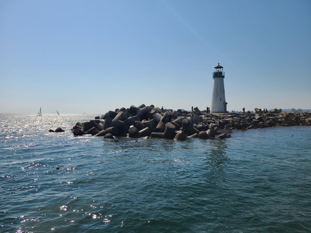 Lighthouse in Santa Cruz, CA from the bay