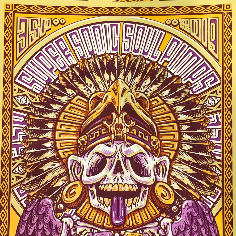 ソウルミュージシャンのグラフィックアート Super Sonic Soul Pimps Limited Edition Silkscreen Gig Poster