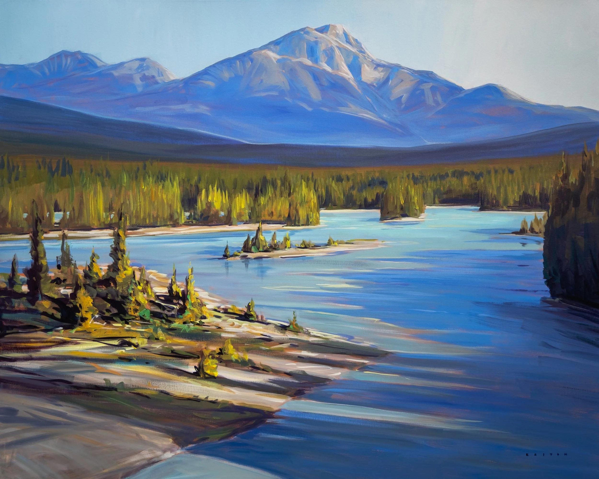 Flowing to the Pyramid 48"x60" Available