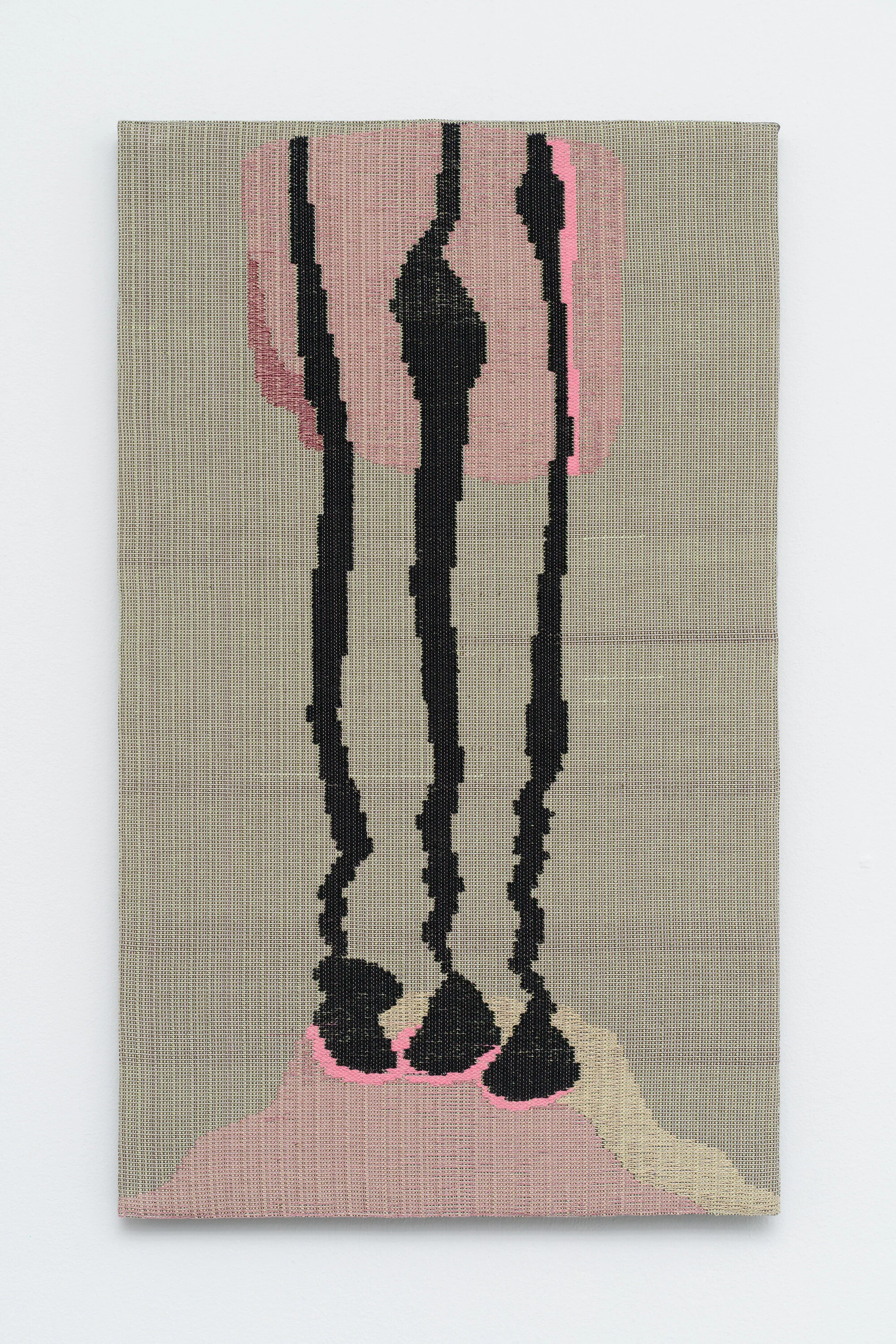   Miranda Fengyuan Zhang,  In the Gut , 2021, Hand woven cotton, 30 x 18 inches.  