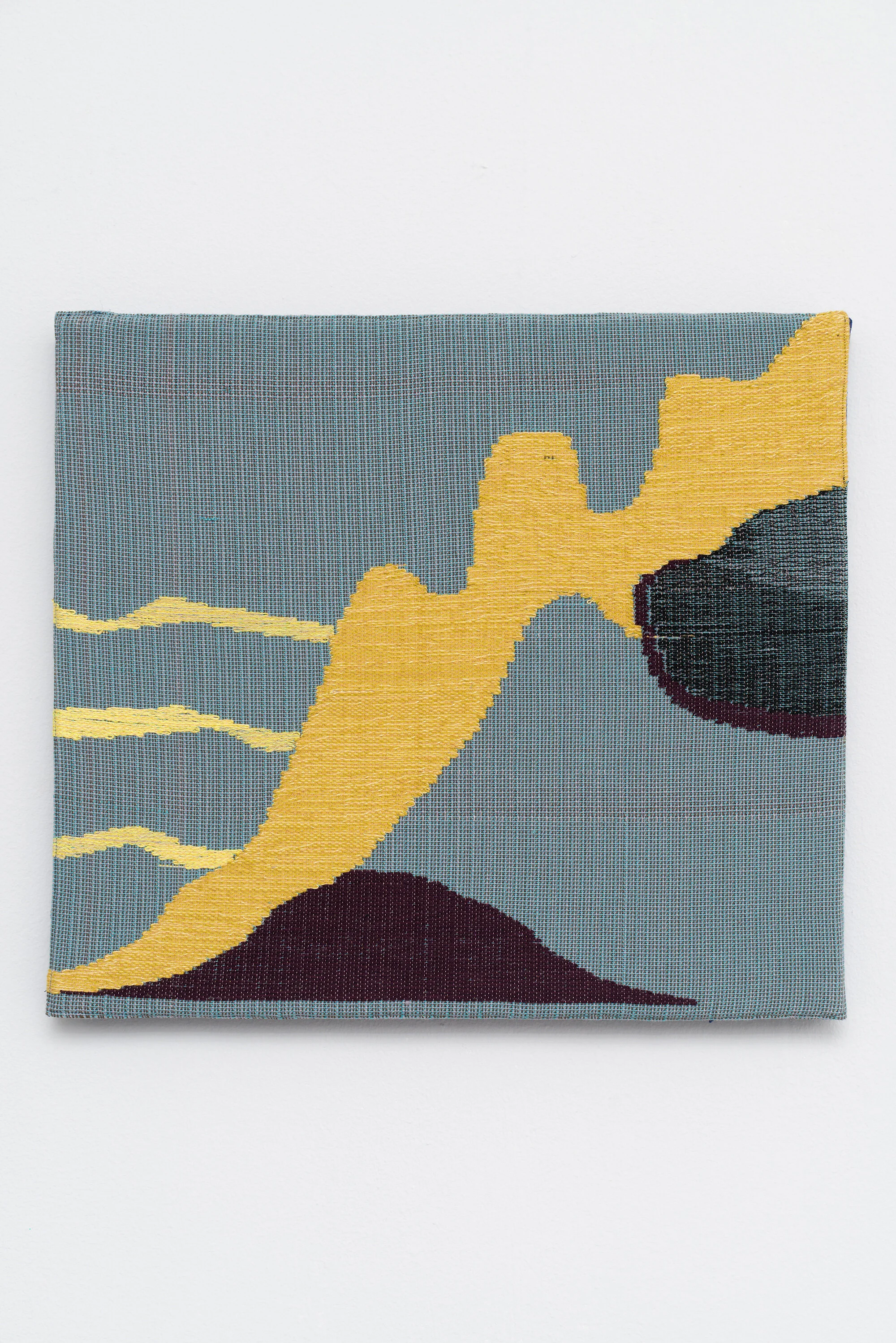  Miranda Fengyuan Zhang,  Lightning , 2021, Hand woven cotton, 16 x 18 inches.  