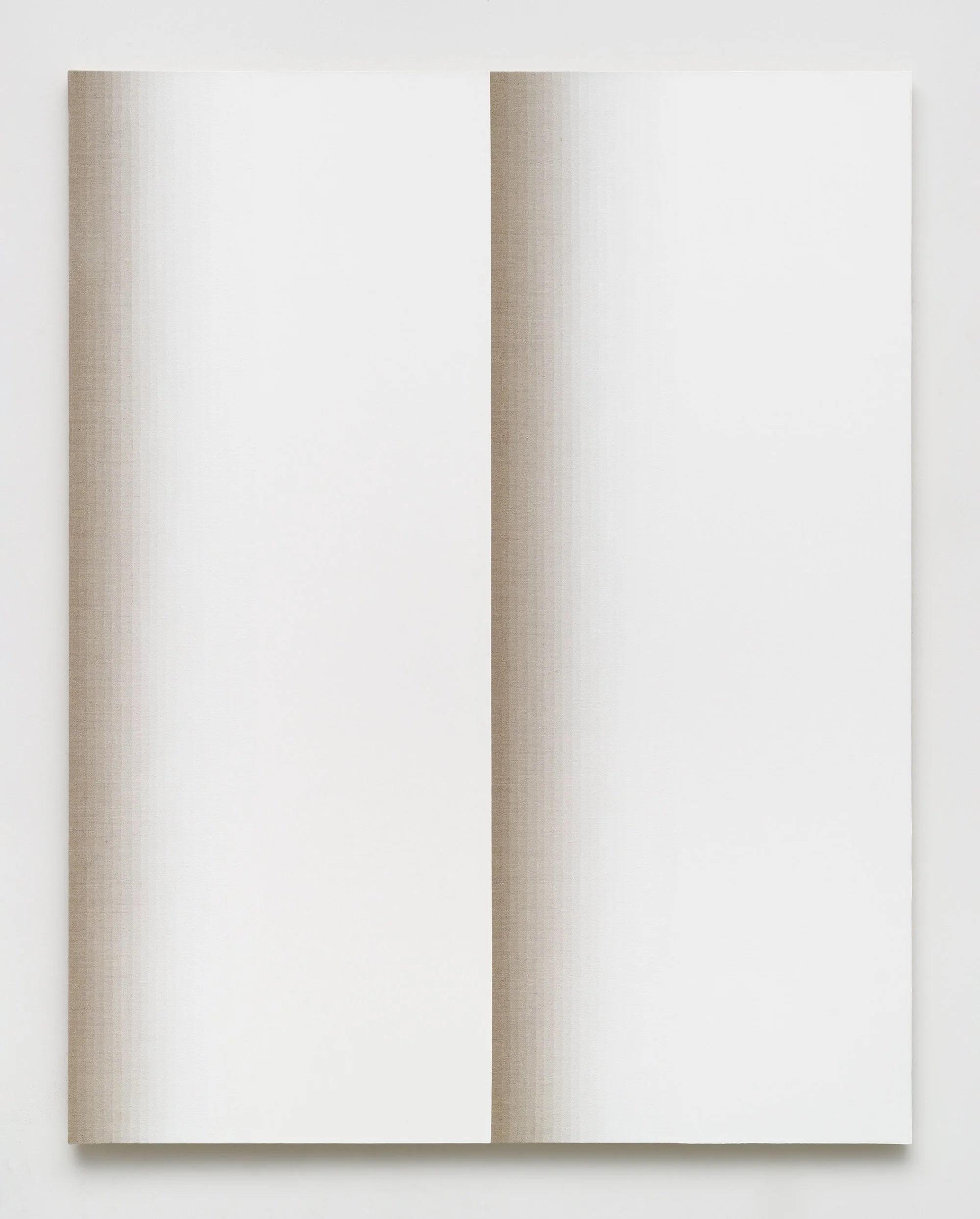   Adam Henry ,  Score with Two Sounds One Slightly Louder than the Other , 2023 , Gesso on linen , 61 x 48 inches. Photo credit: Charles Benton.  