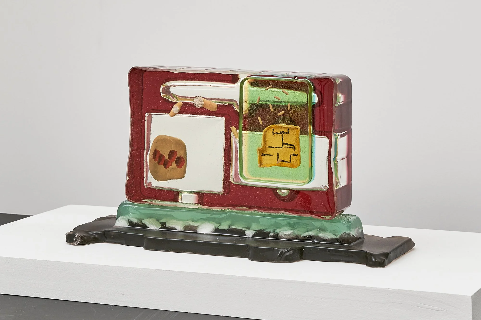   Yi Xin Tong,  Land Use , 2022, Clay, resin, foam, pigment, 10 1/2 x 4 x 5 1/2 inches. Photo credit: Kunning Huang.  