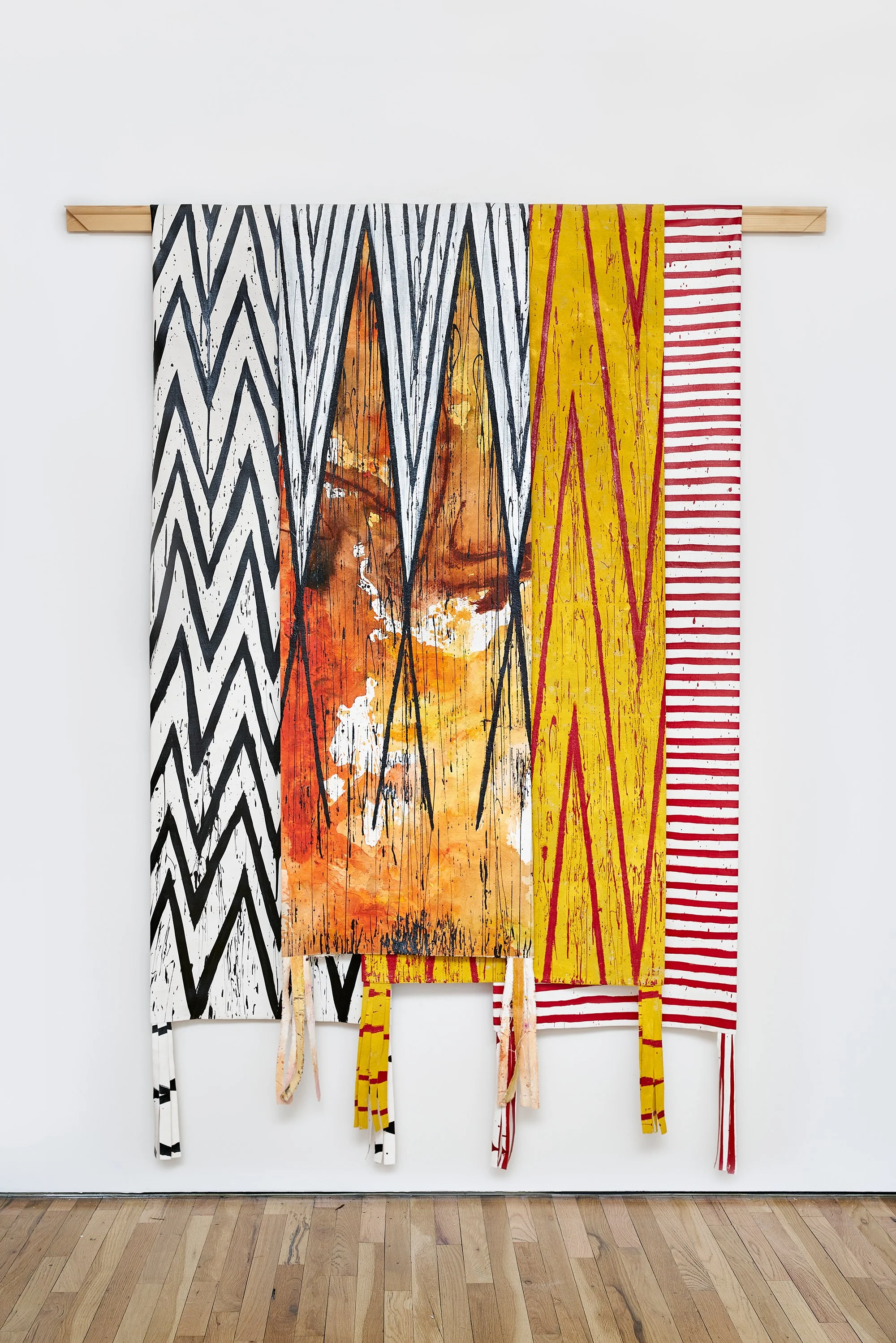   Patrick Dean Hubbell,  I Look To Your Spiritual Light In Moments of Need , 2023, Oil, acrylic, enamel, acrylic dispersion on canvas, wood stretcher bar, 76 x 60 inches. Photo credit: Kunning Huang.  