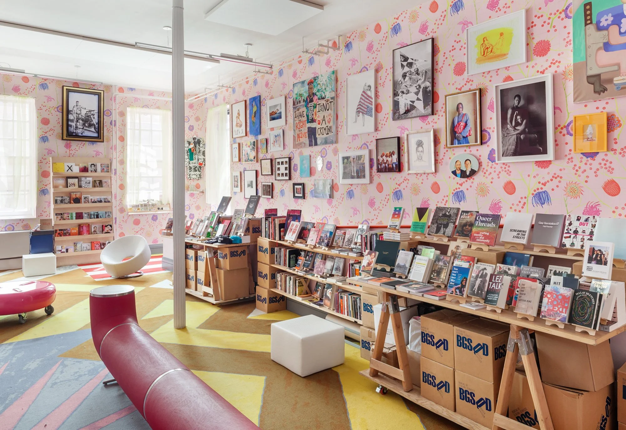 Liz Collins,  Cast of Characters , 2018 (installation view), Bureau of General Services: Queer Division at The Center, New York. Photo credit: Regan Wood Photo.