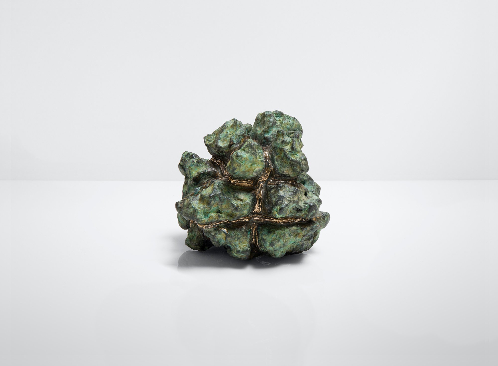 Julia Haft-Candell, Small Expanding Moss Green , 2021, Bronze, 4 1/2 x 5 1/4 x 4 3/4 inches. Photo credit: Makenzie Goodman.