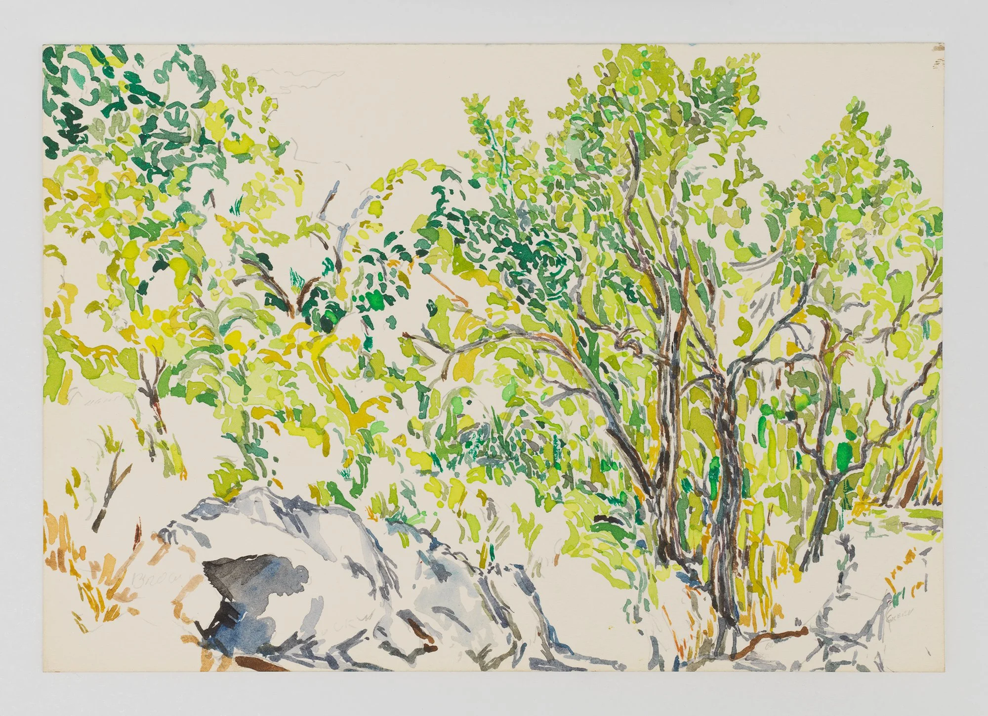 Miguel Ferrando, Untitled (Central Park) , ca. 1990–1992, Watercolor on paper, 6 1/8 x 8 7/8 inches. Photo credit: Christopher Burke Studios.