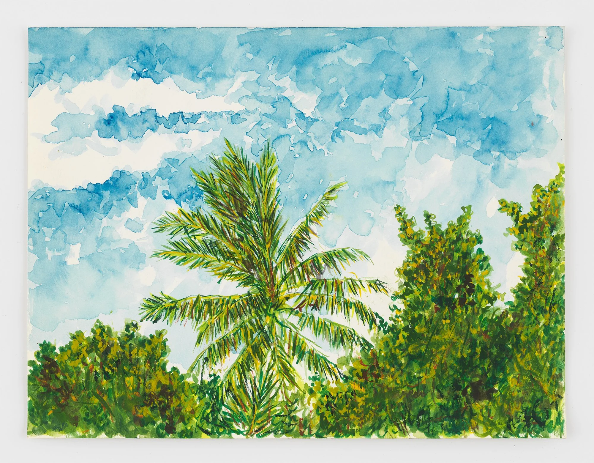 Miguel Ferrando, Untitled (Tropical Sky) , ca. 1980–1995, Watercolor on paper, 9 1/4 x 12 1/4 inches. Photo credit: Matt Grubb.