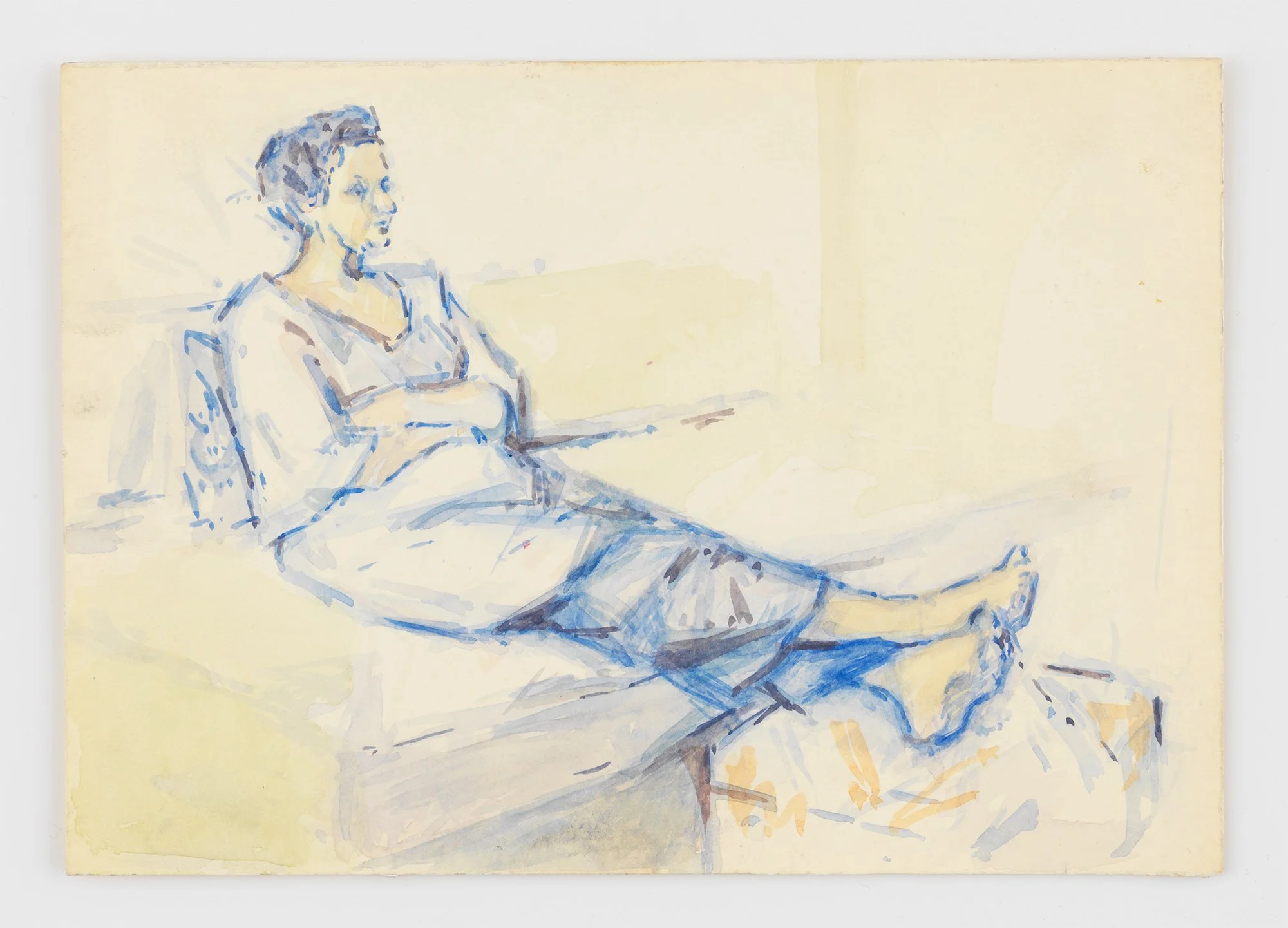Miguel Ferrando, Untitled (Mother) , ca. 1980–1995, Watercolor on paper, 7 x 10 inches. Photo credit: Matt Grubb.