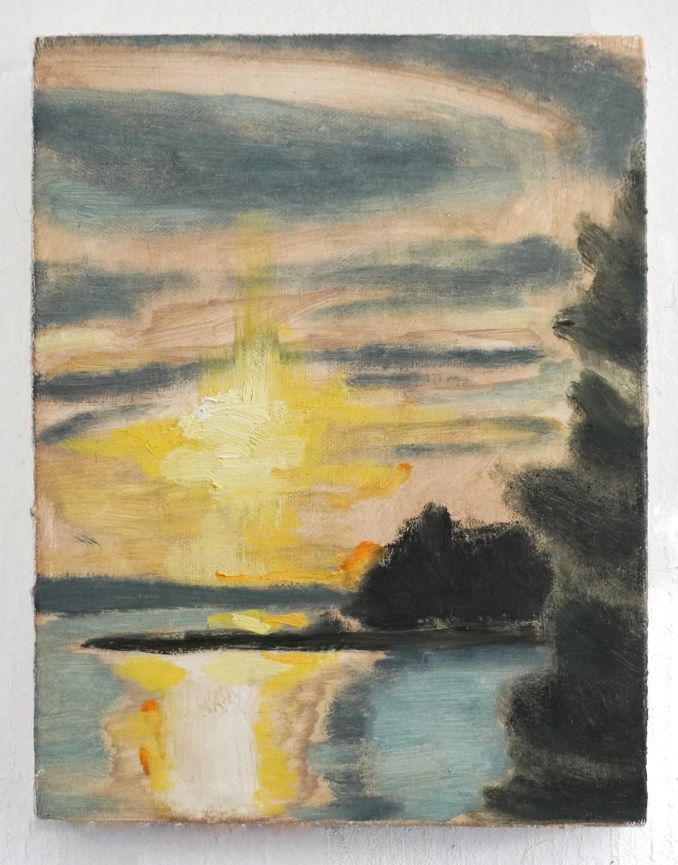Tessa Greene O'Brien, #4, September 8, 2025 Cape Split , 2025, Oil on linen, 8 x 6 inches.
