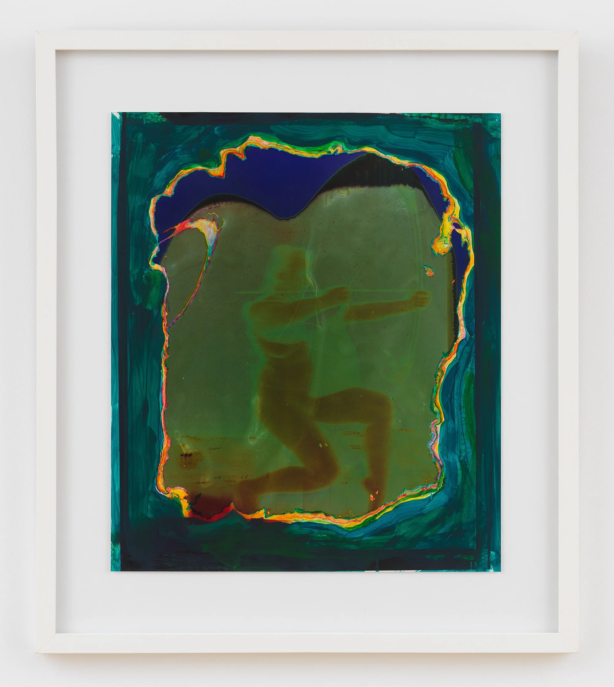  Gail Thacker,  Christen Clifford – Bold as Love , 2025, Analog color print from a Fuji color negative 100c, acrylic paint, ink, and oil pastels, 24 x 20 inches (paper size). Photo credit: Matt Grubb.  