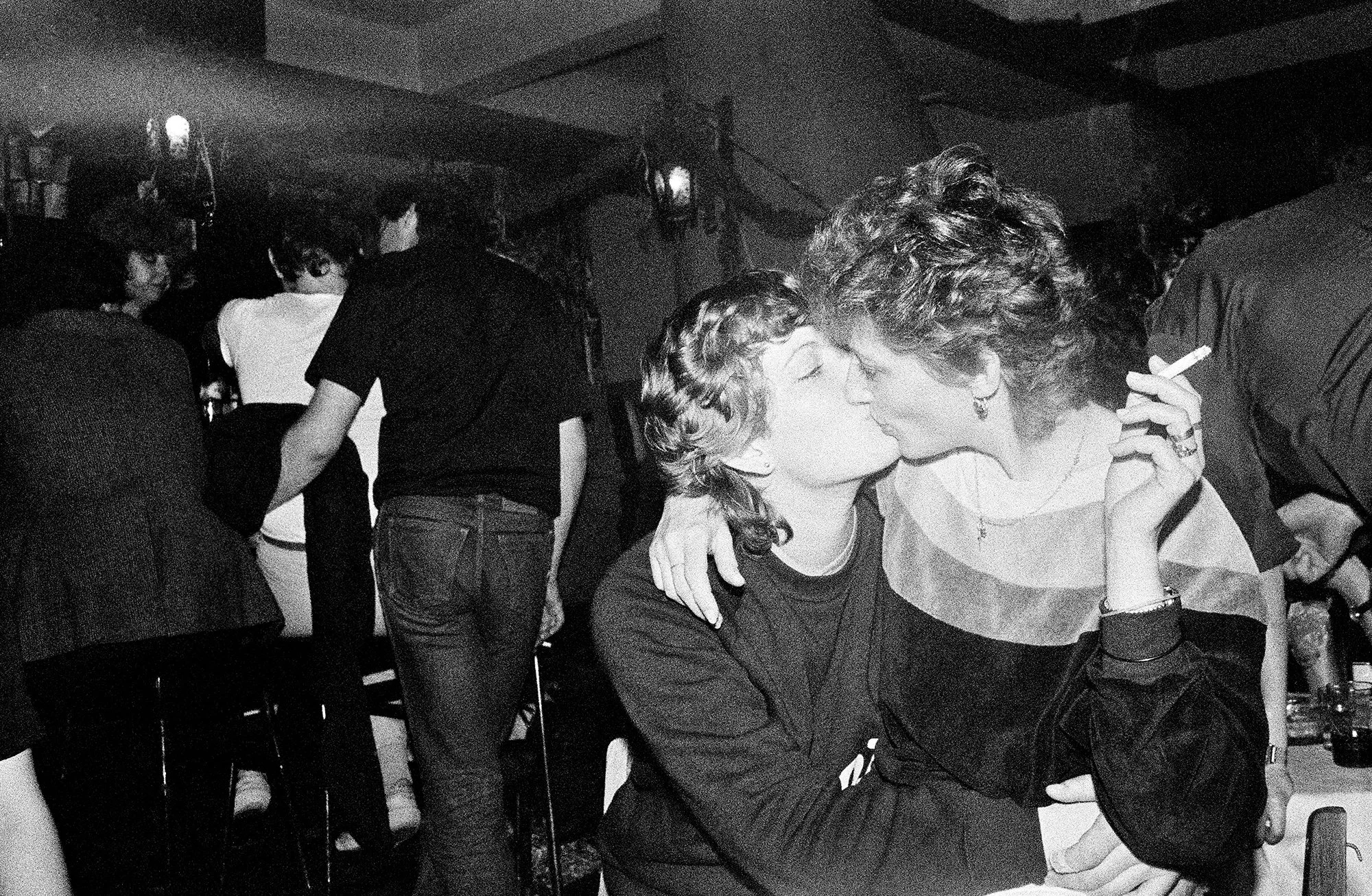   Libuše Jarcovjáková,  Untitled, from the series T-Club , ca. 1980s / 2026, Archival Pigment Print on Hahnemühle Photo Rag Baryta, 18 x 21 1/2 inches.  