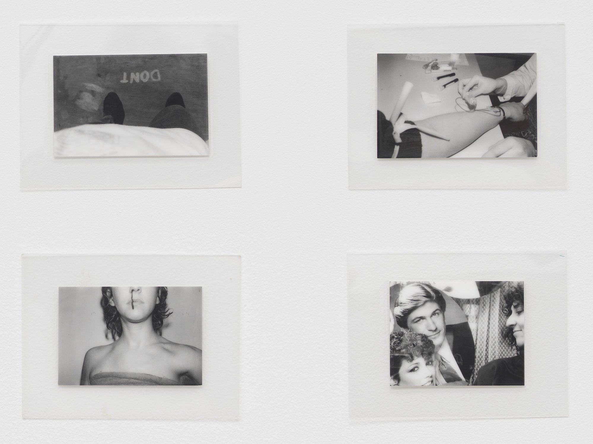   Abby Robinson,  AutoWorks , ca. 1971–2010s (detail), Gelatin silver prints, laminated, 3 x 4 inches (each). Photo credit: Matt Grubb.  