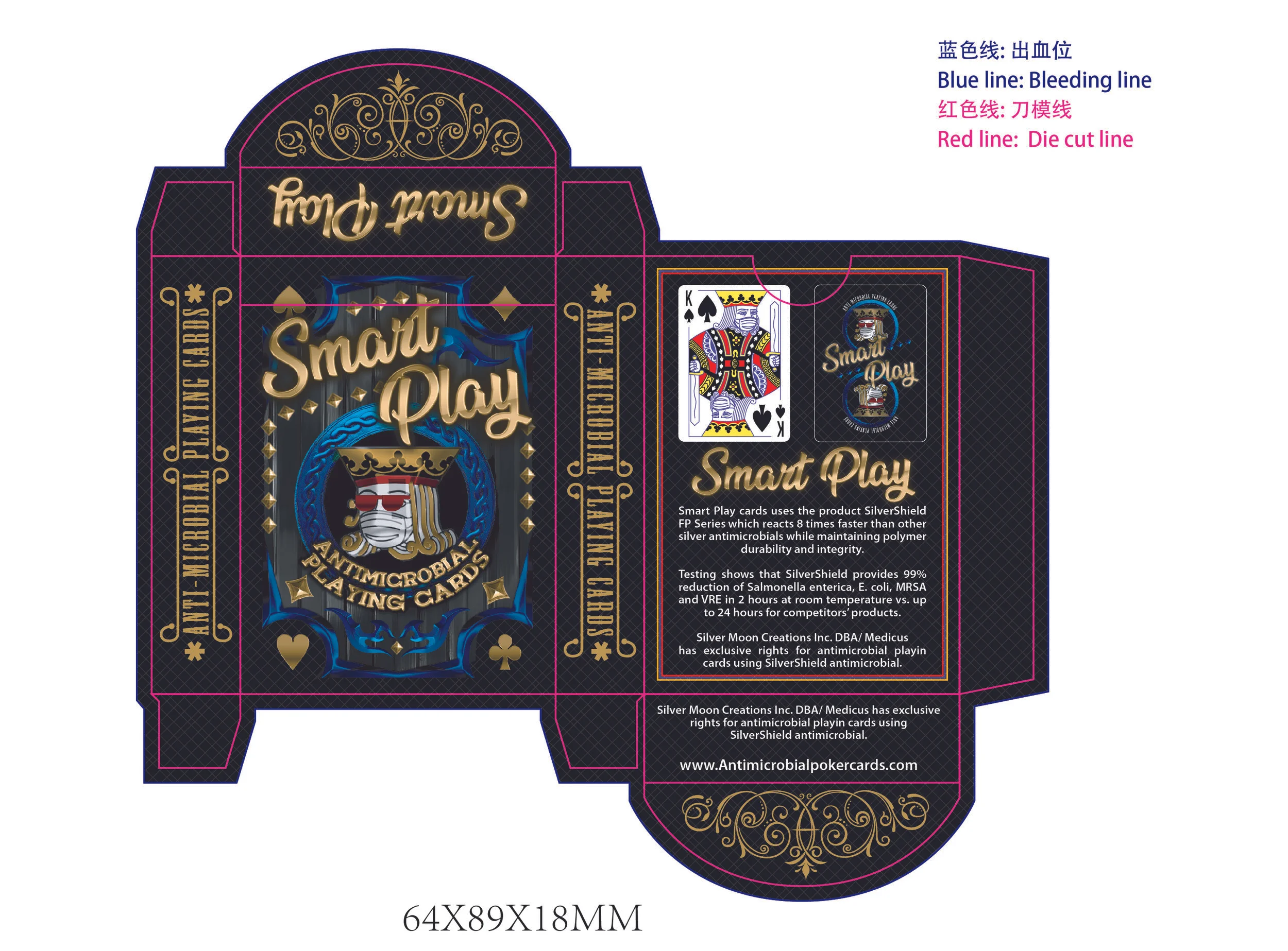 Smart Play - BLUE - Poker Box Spec